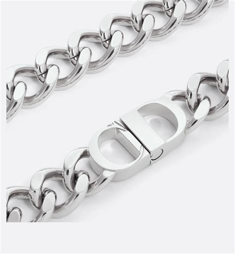 silver dior chain